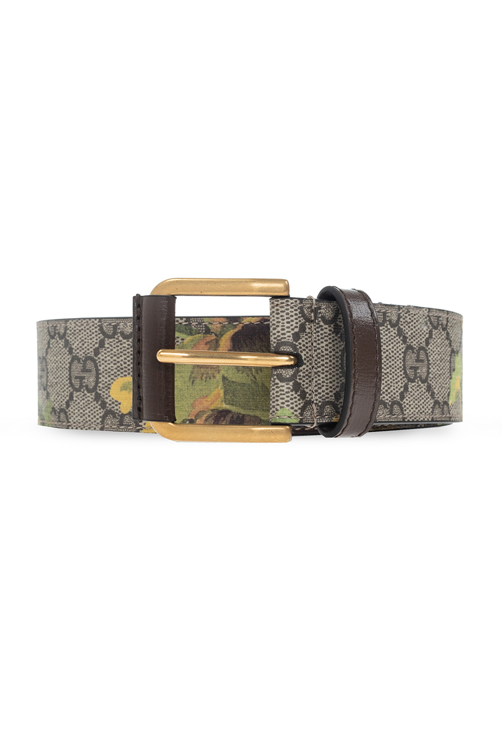 Brown GG Supreme canvas belt Gucci Gucci Kids Schnurschuhe mit GG Print Blau SchaferandweinerShops Burundi